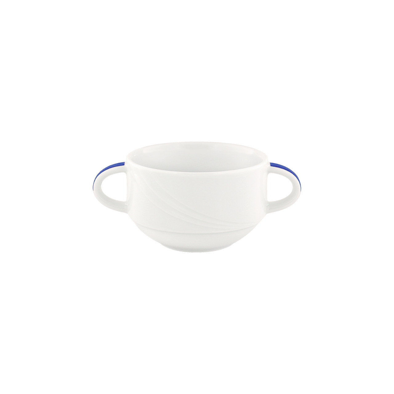 Donna Senior, Suppentasse stapelbar Relief ø 99 mm / 0,28 l dunkelblau
